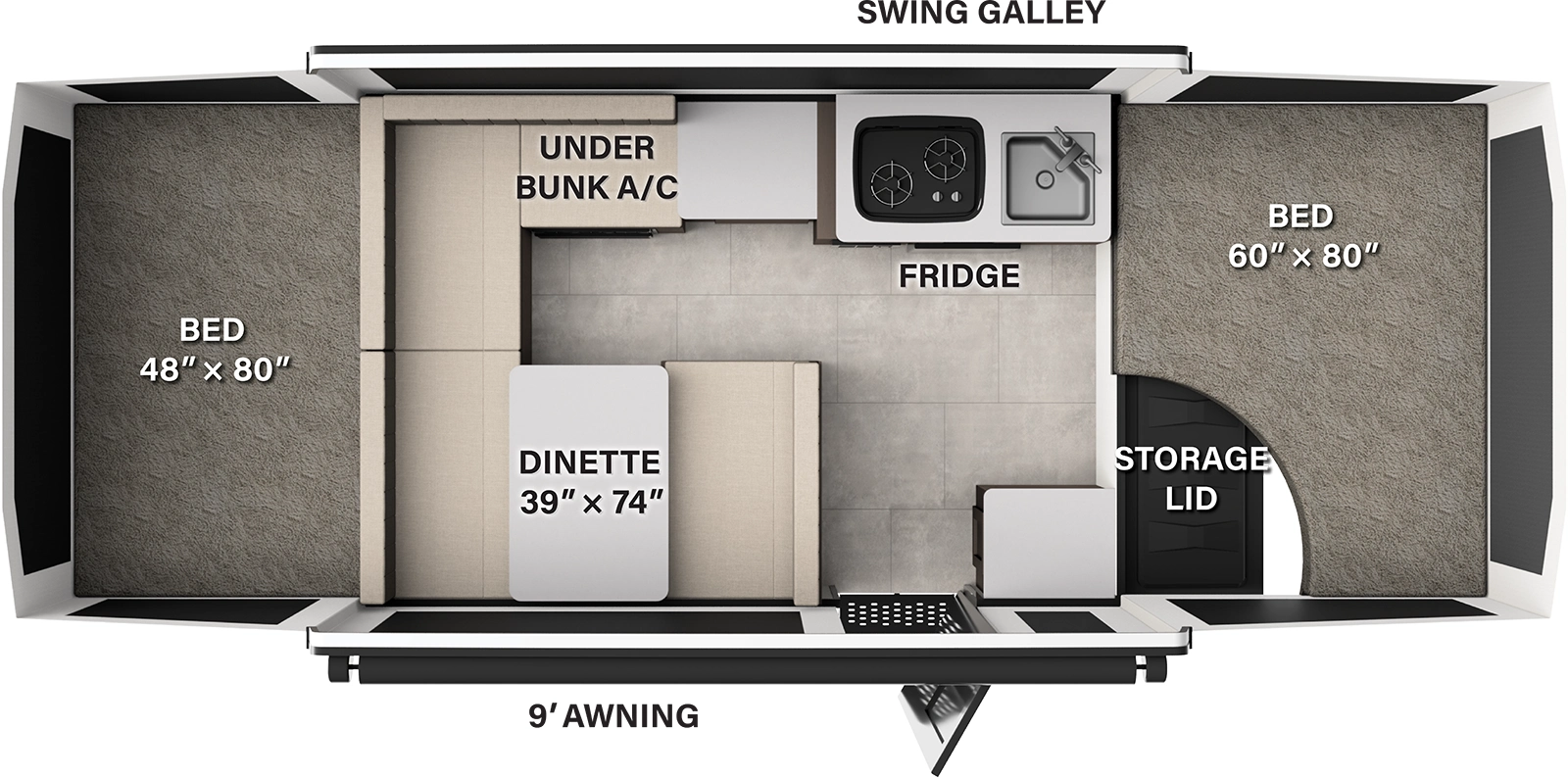Flagstaff Tent 192MT Floorplan
